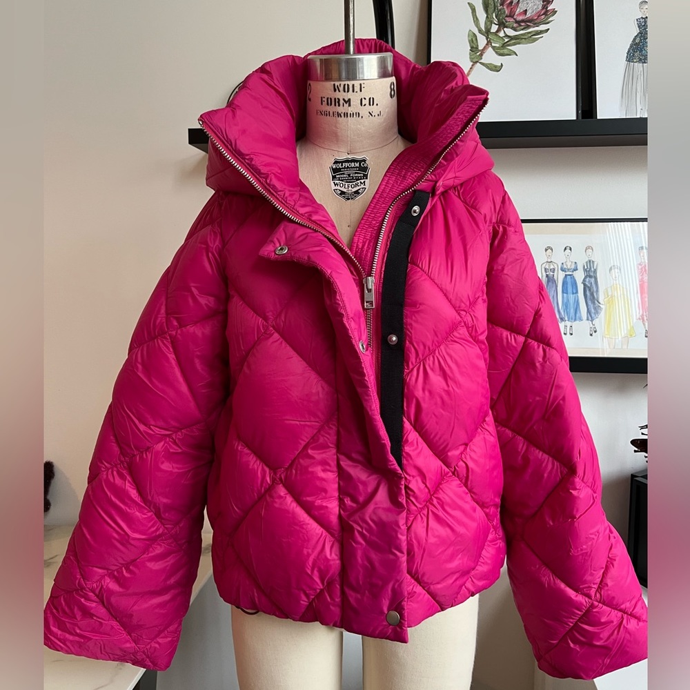 Banana Republic Pink Puffer Jacket